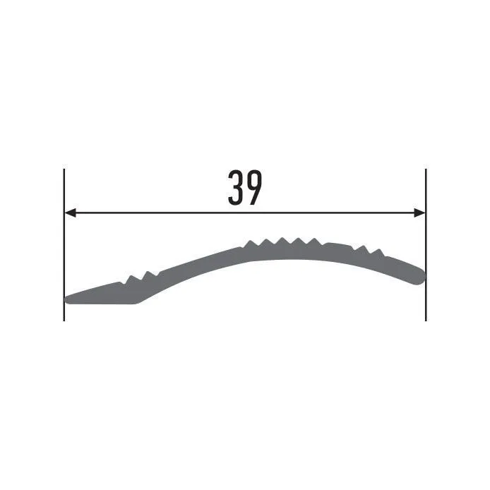 Порог алюмин. 3326 -02Т 41мм 1,8 м золото  /СК с перепадом 2-16мм открытое крепление