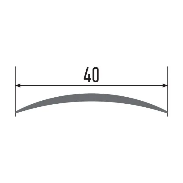 Профиль с открытым креплением 120-01К  40 мм  0,9 м  серебро