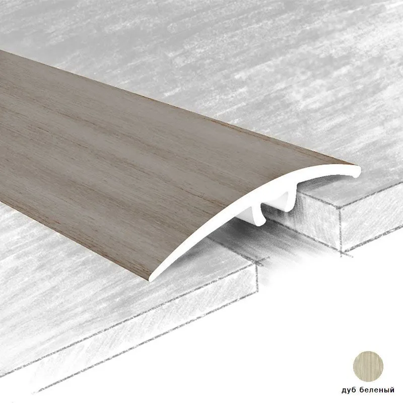 Профиль с потайным креплением  72-617Н  40 мм  1,35 м  дуб белёный