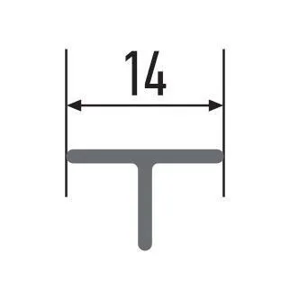 Алюминиевая Т-шина 318-02М  18мм золото 2,7м
