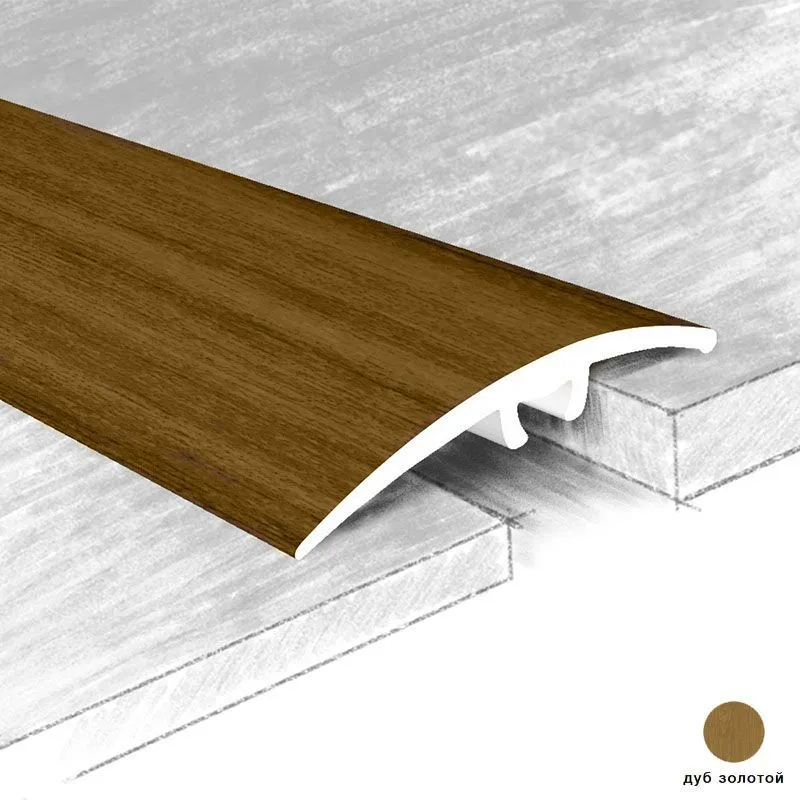 Профиль  72-417Т 41мм  дуб золотой 1,8м  с потай.креплением с перепадом