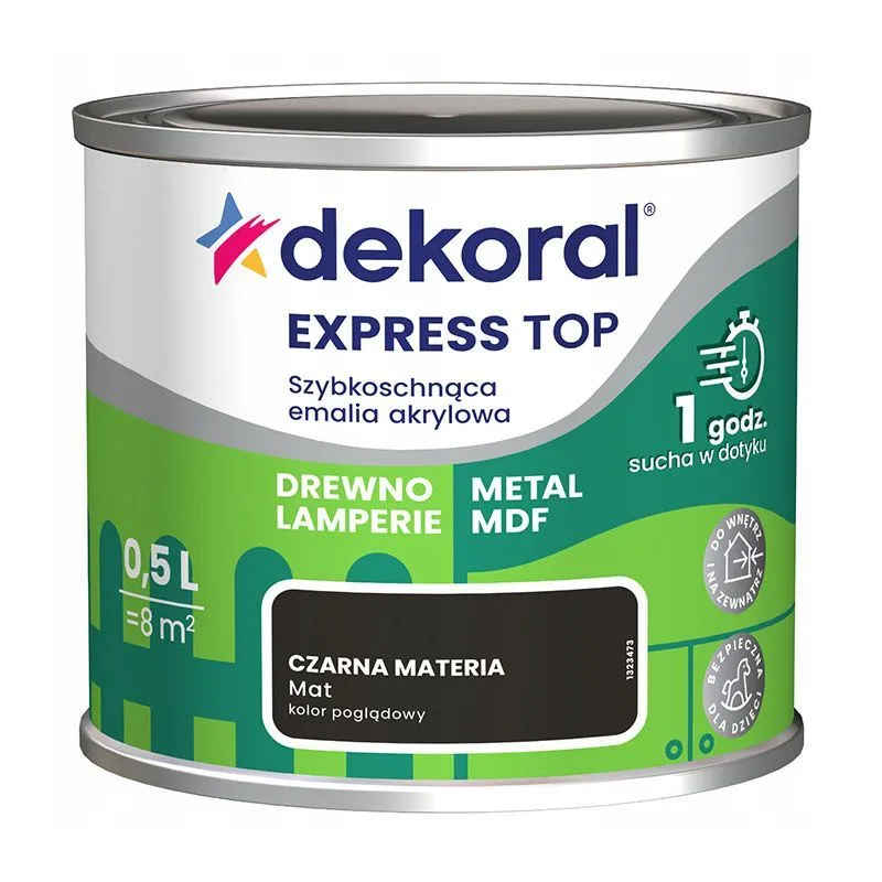 Эмаль Express Top WB Trim black черная материя сатин 0,5л