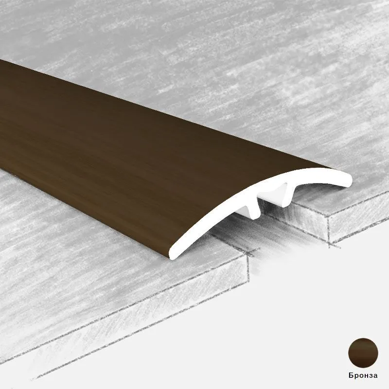 Порог алюм. 035-03К 30мм бронза 0,9м   с потайным креплением