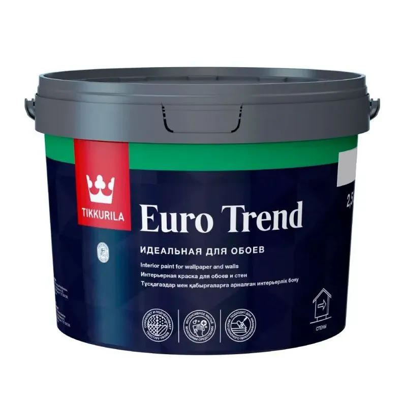 Краска для обоев и стен EURO TREND A мат 2,5л