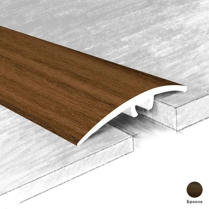 Профиль 033-03К 41мм бронза 0,9м   с потай.креплением с перепадом
