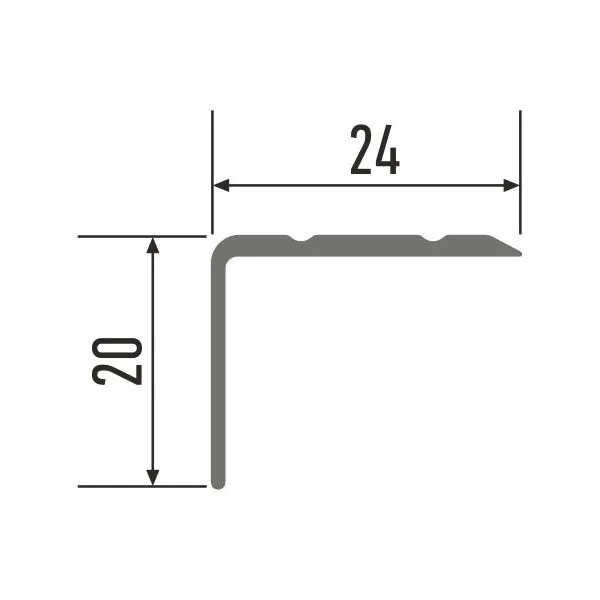 Профиль на ступени 3414-02Н 24х20мм зол.1,35м