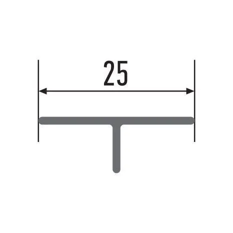 Алюминиевая Т-шина 325-02 М 26мм золото 2,7м