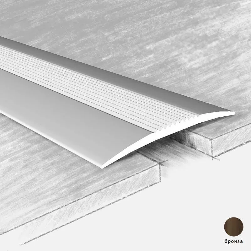 Профиль 3328-03Т 37мм бронза 1,8м  с открытым креплением