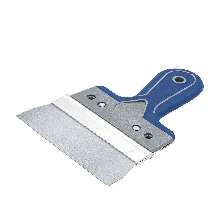 Шпатель фасадный прямой, нержавеющая сталь 0,6мм, двухкомпонентная литая рукоятка, 150мм 12-9-015