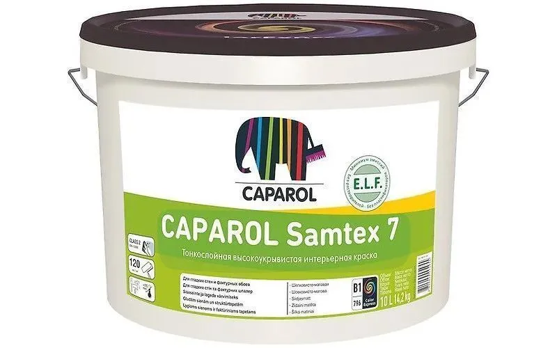 Краска акрил. в/д Caparol Samtex 7 E.L.F. (Капарол Замтекс 7 Е.Л.Ф.) База 3, 4,7л(925)