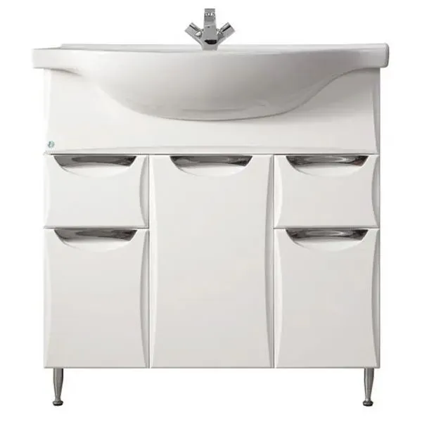 Тумба Сонет -Арктик Н 85-02 Белый(1) глянец.с Умывальником мебел. керам.с креплением Сканди 85 