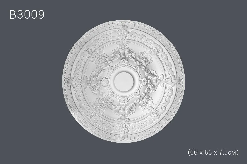 Декор. розетка В3009 66х66х7,5см (10)
