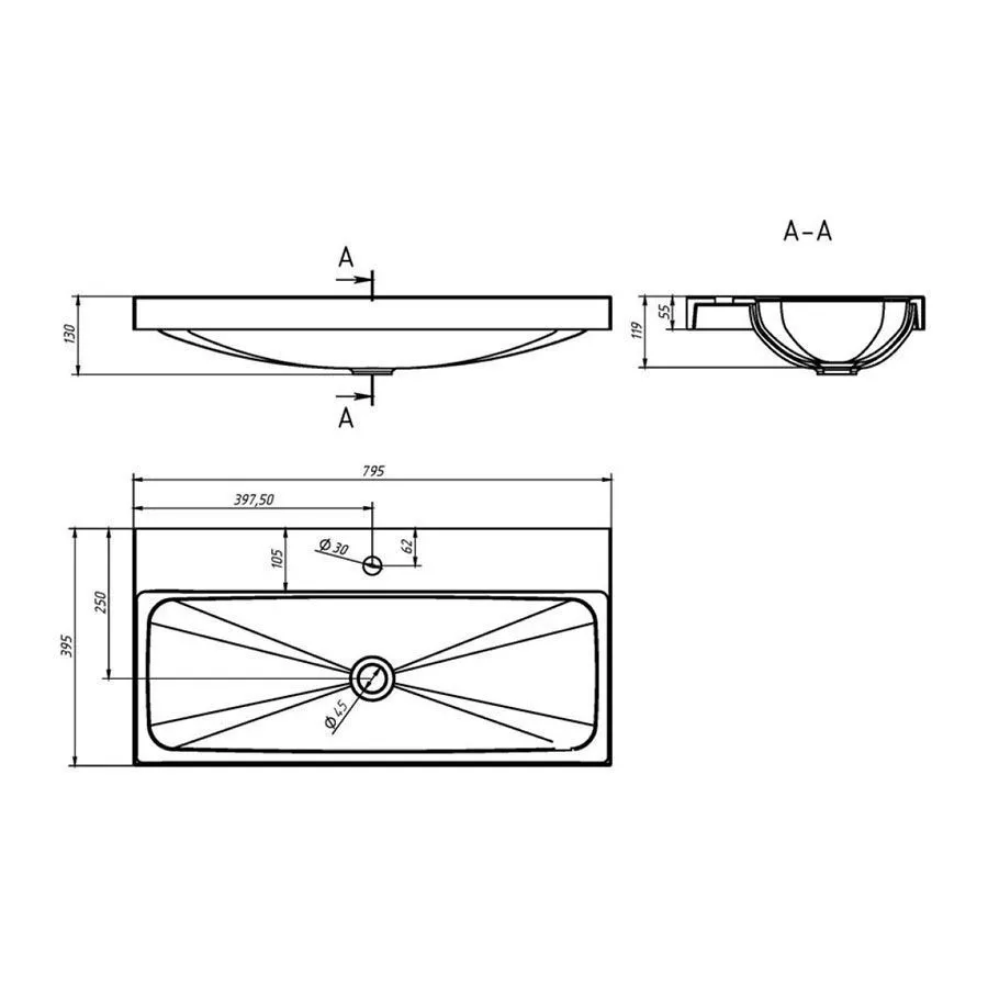 Тумба  Париж НП 80-02 Подвесная Белый глянцев.(1)с Умывальником Париж ПА 800  Белый (1)