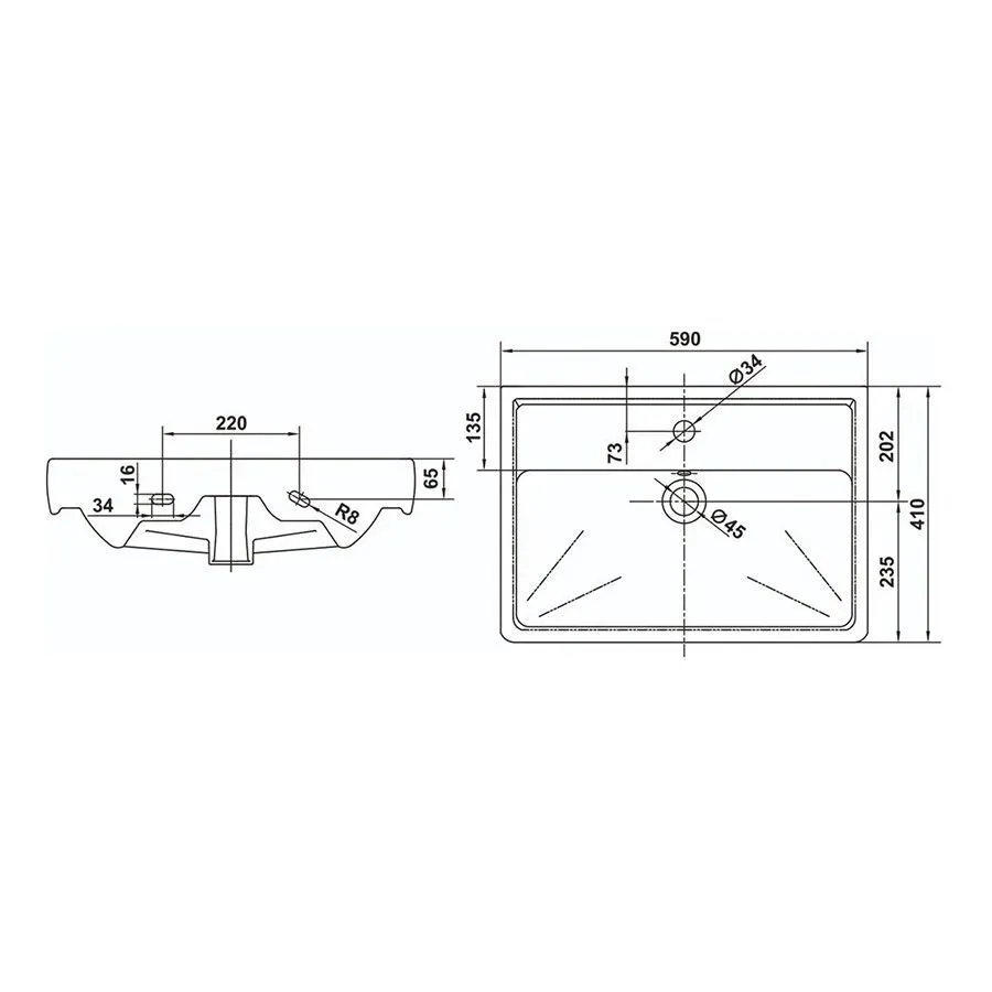 Тумба Терра-Бергамо Н 60-02 Белый глянец (1)с Умывальником встраив.керамич.Бергамо N 60 с/о белый