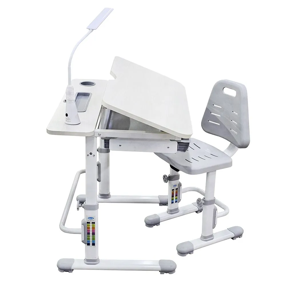 Детский стол с настольной лампой FH-DX878 (Рост 110-180см, Д-80см, Ш-60см) стул в комплекте