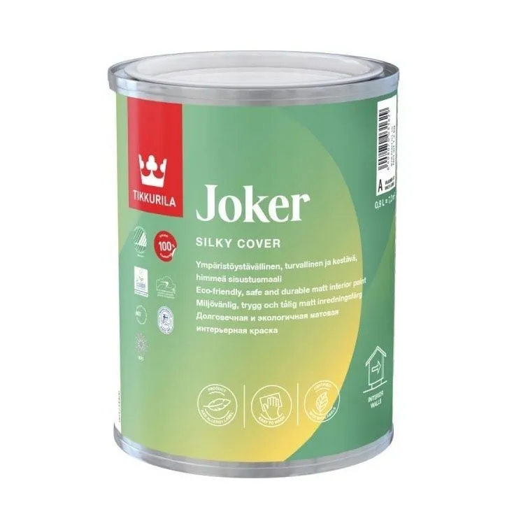JOKER "A" 0.9л Краска интерьерная долговечная моющаяся матовая