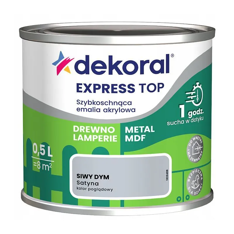 Эмаль Express Top WB Trim сизый дым сатин 0,5л