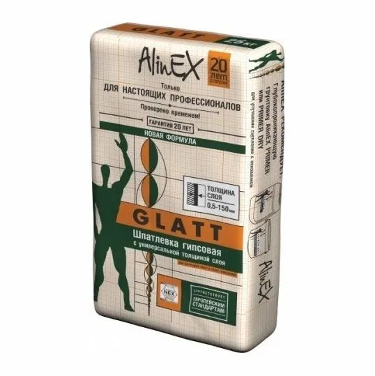 ГЛАТТ Шпатлёвка гипсовая 5кг.