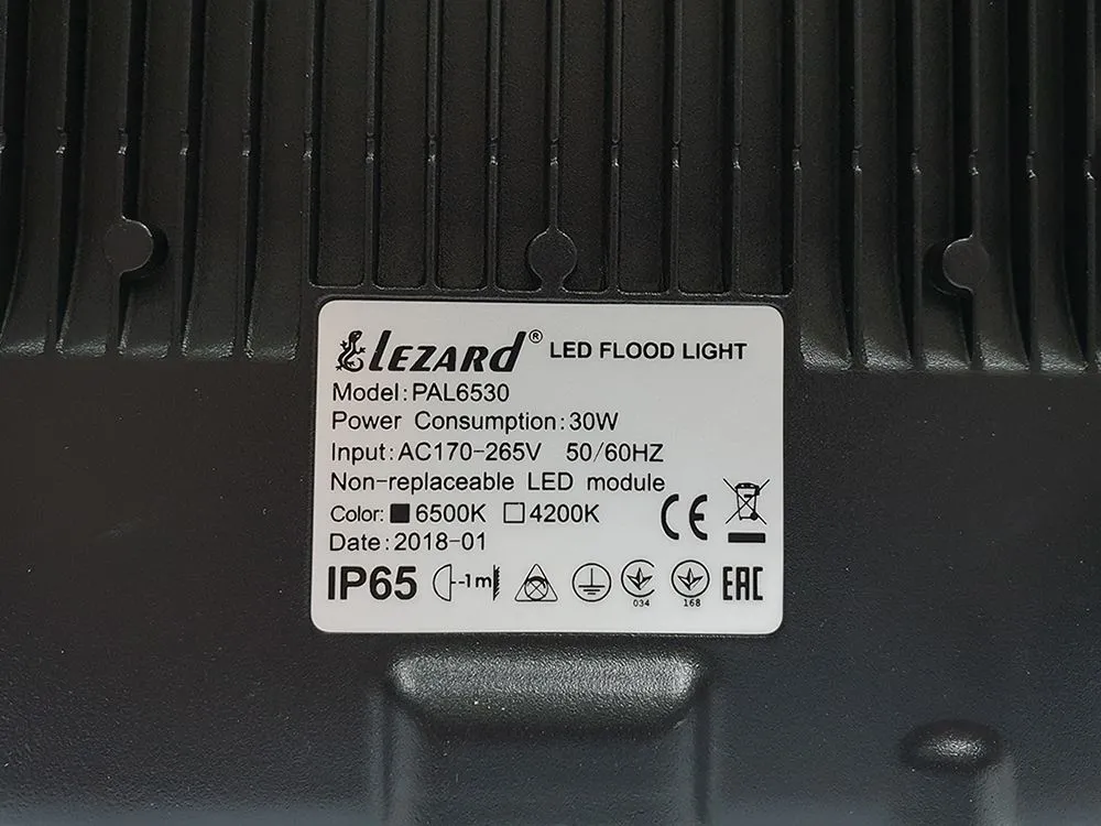 ***Прожектор светодиодный PAL 653030W SMD 2400LM 6500K IP 65 1760