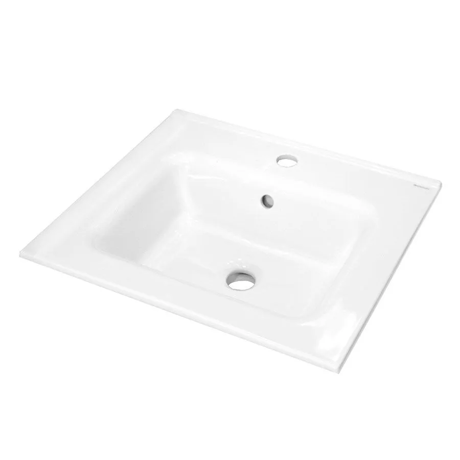 Тумба Болонья Н 50-02 железный серый мат.(30)с Умывальником встраиваемый керамич.Женева 50 белый 