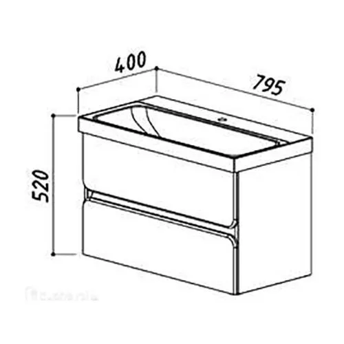Тумба  Бостон НП 80-02 Бетон Чикаго светло-серый (31)с Умывальником Бостон 800 Белый 
