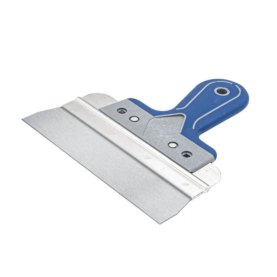 Шпатель фасадный прямой, нержавеющая сталь 0,6мм, двухкомпонентная литая рукоятка, 200мм 12-9-020