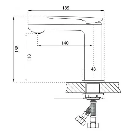 232 900 Смеситель для раковины HAIBA HB10817 хром