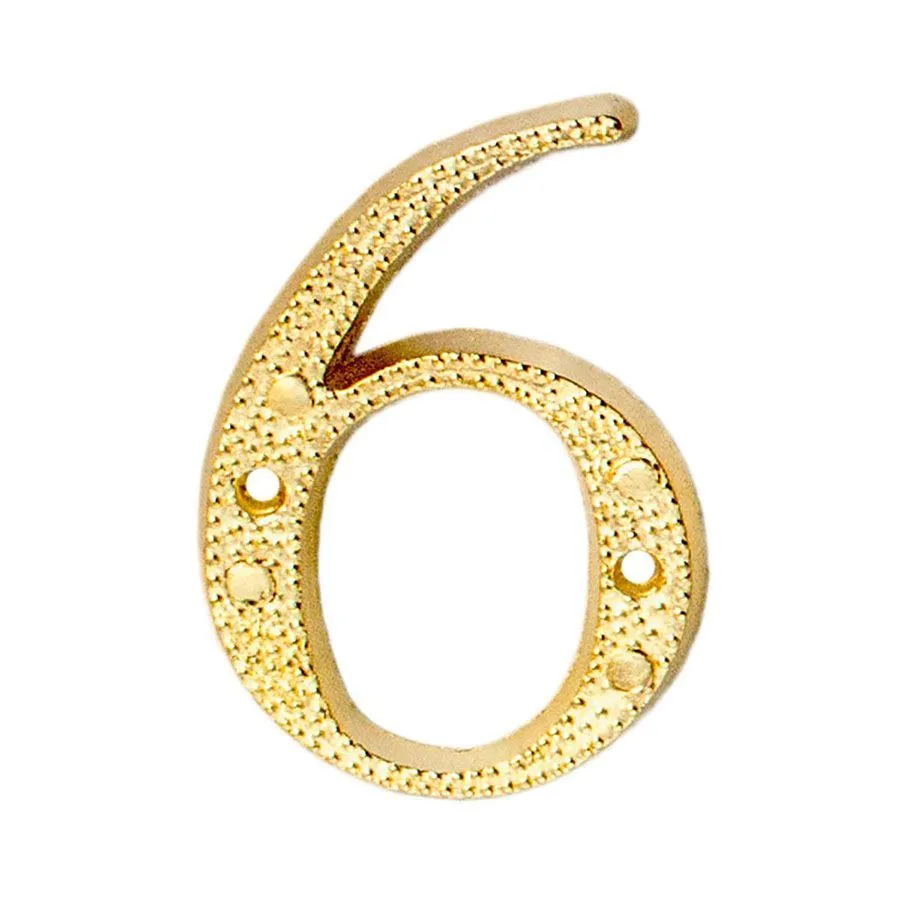 Номер дверной "6" золото "Element"