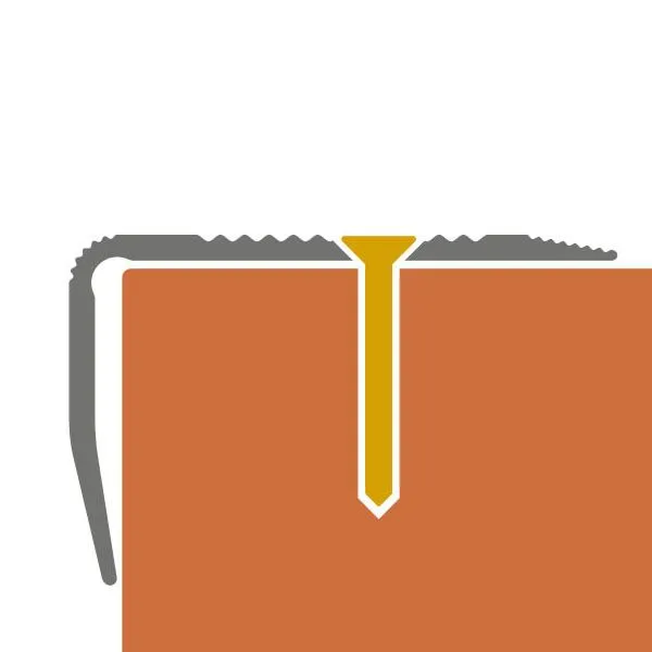 Профиль алюминиевый на ступени 664 -01Т СК  40ммх25мм 1,8м серебро