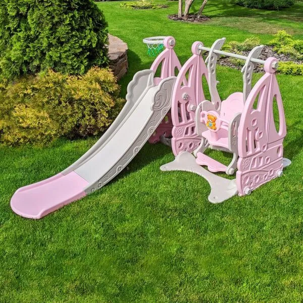 Детский игровой комплекс WM19016 Парусник (145*210*105см)(розовый)