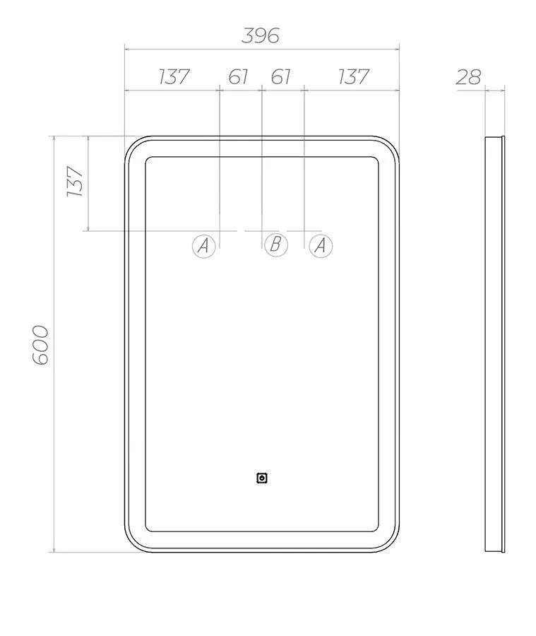 Зеркало Flam Classic 400