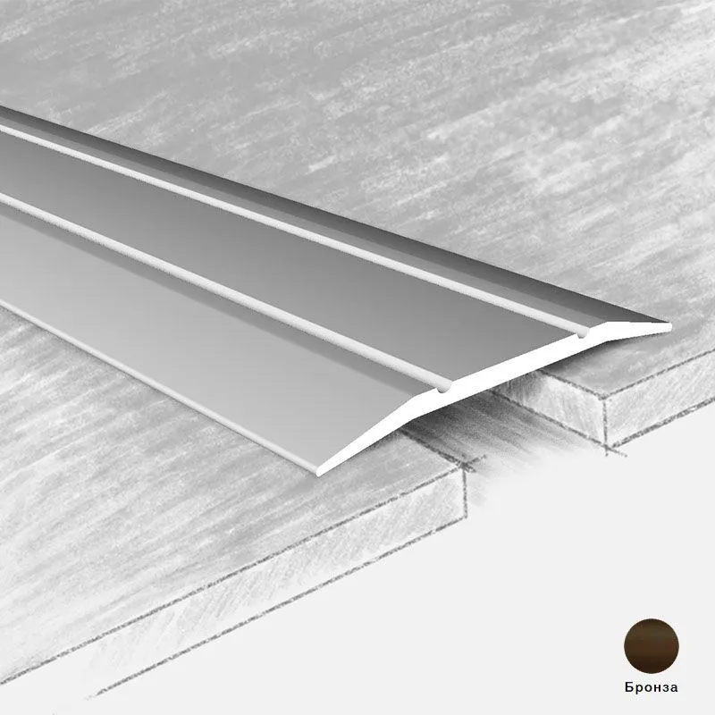 Порог алюм. 3329-03К 25мм бронза 0,9м  с открытым креплением