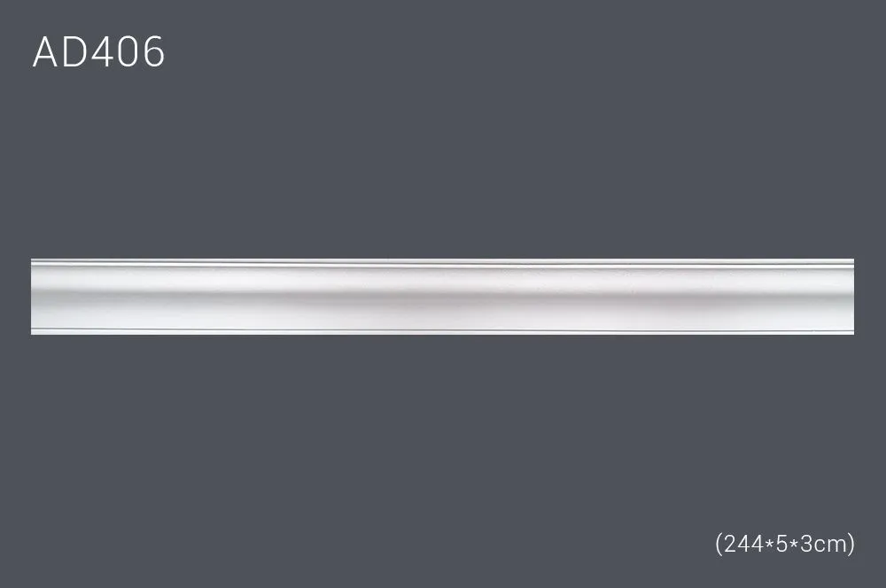 Декор. профиль AD406 244х5х3cm (45) выводной