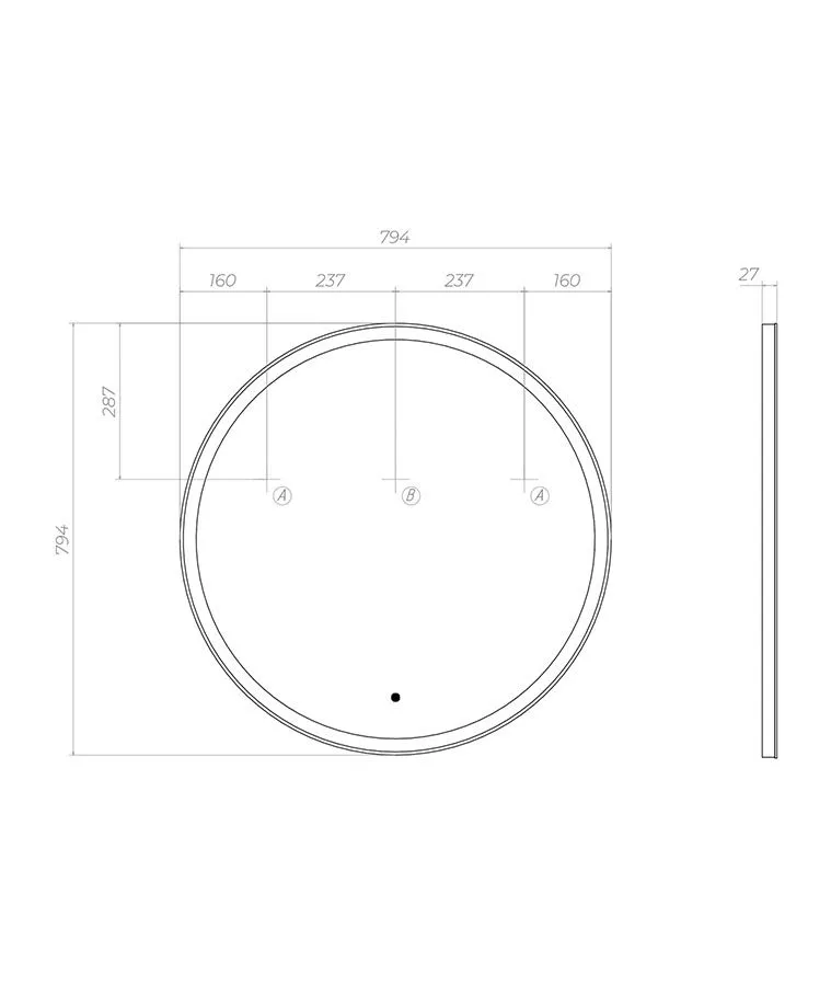Зеркало Cosmo Classic 800