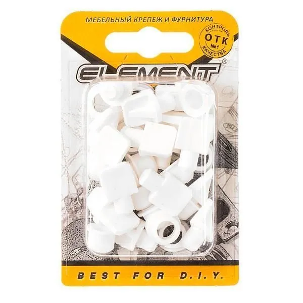 Полкодержатель лопат. d7мм пласт.с втул.бел (16 шт) "Element"