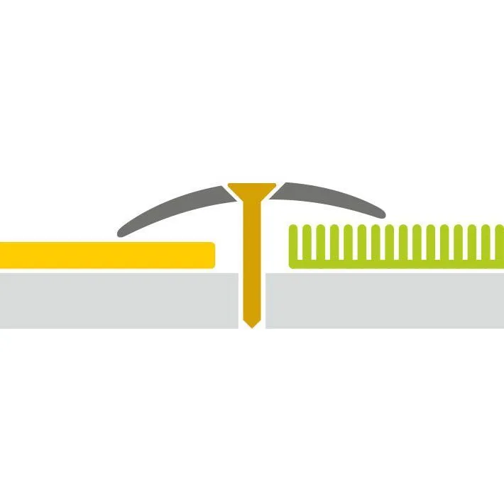 Порог алюм. 110-618Т  30мм  1,8 м  дуб снежный/РБ   с открытым креплением