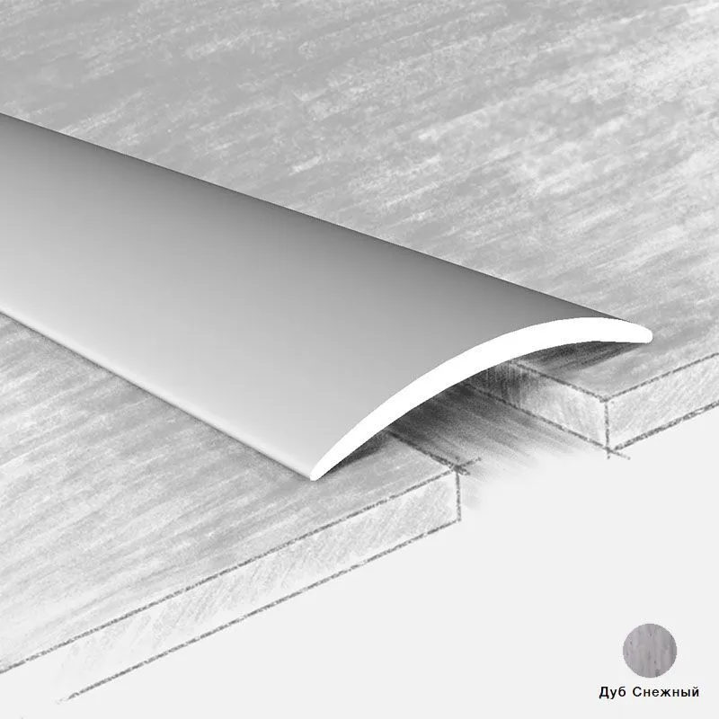 Порог алюм. 110-618Т  30мм  1,8 м  дуб снежный/РБ   с открытым креплением