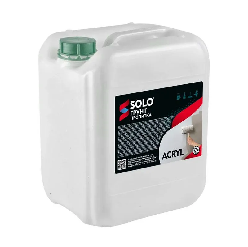 "Solo" грунтовка  акриловая для внутренних работ -(5 кг)