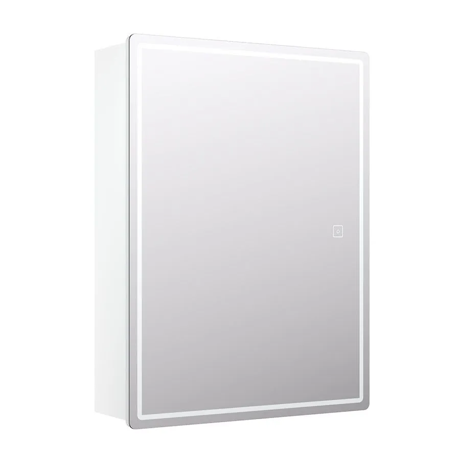 Шкаф навесной с зеркалом Geometry 600 с LED подсветкой