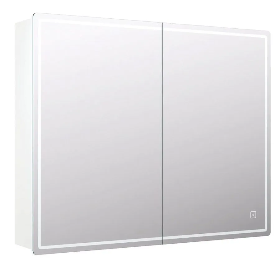 Шкаф навесной с зеркалом Geometry 800 с LED подсветкой