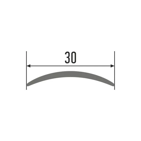 Порог алюм. 110-013К 30 мм 0,9м белый  с потайным креплением