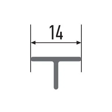 Алюминиевая Т-шина 324-02А 13мм золото 2,5м