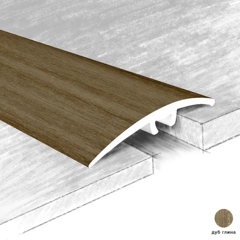 Профиль с потайным креплением  антискрип- гель  72-717Н  40 мм  1,35 м  дуб глина