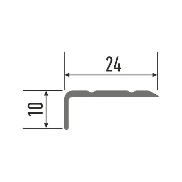 Профиль на ступени 3418-06Т 24х10мм шампань 1,8м