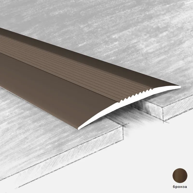 Профиль 3328-03К 37мм бронза 0,9м  с открытым креплением