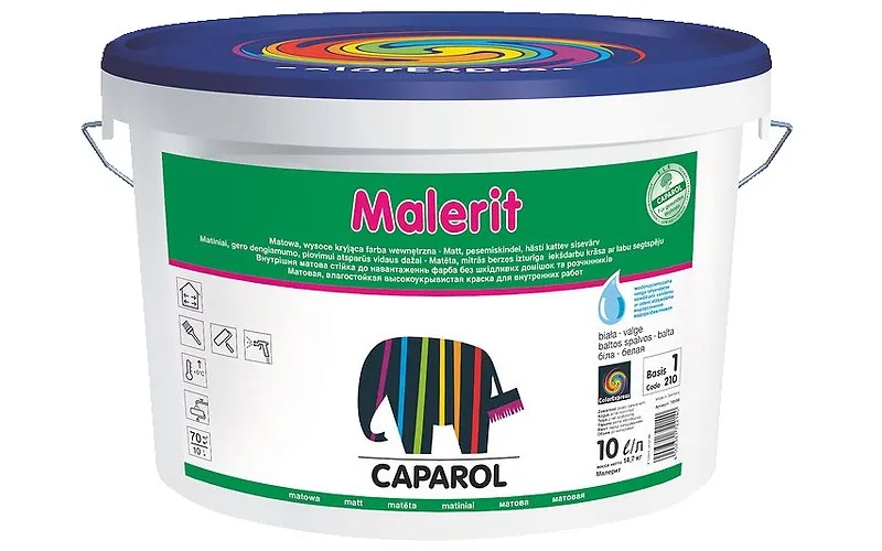 Краска акрил. в/д Caparol Malerit (Капарол Малерит) База 1, 2,5л(220)*