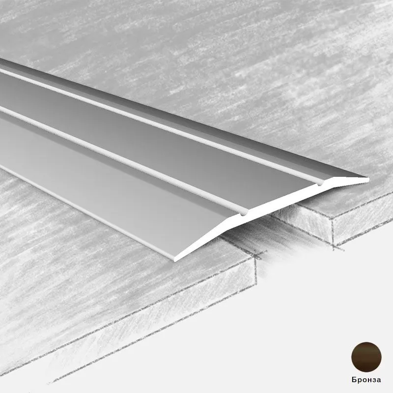 Порог алюм. 3329-03Т 25мм бронза 1,8м  с открытым креплением