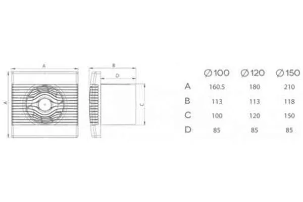 Вентилятор вытяжной AIRROXY - PREMIUM 120 S 23551