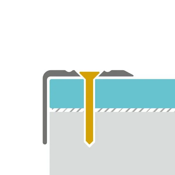 Профиль на ступени 3414-01Т 24х20мм серебро 1,8м