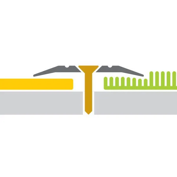 Порог алюм. 3329-02 Н  25мм  1,35м  золото  с открытым креплением